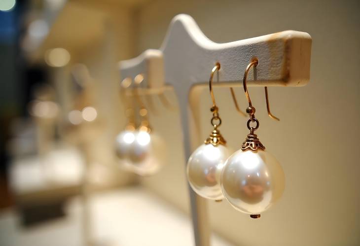 Artistic Showcase of Beautiful Pearl Earrings